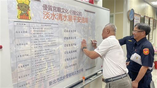 淡水清水巖遶境簽署公約　400警民力維安