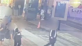 劉男與羅男為了女友人爭風吃醋，竟在西門町大打出手。（圖／翻攝畫面）