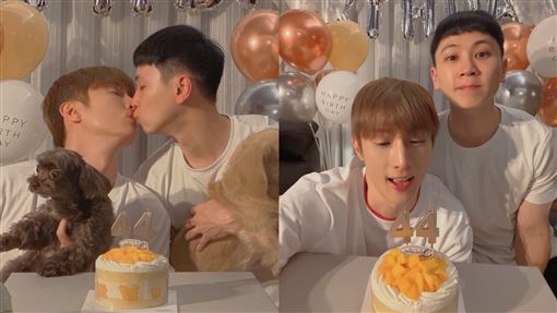 阿本44歲生日突認愛！首曬男友深情接吻照