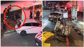 桃園,經國路,警匪追逐,車禍,重大車禍,行人（圖／翻攝畫面）