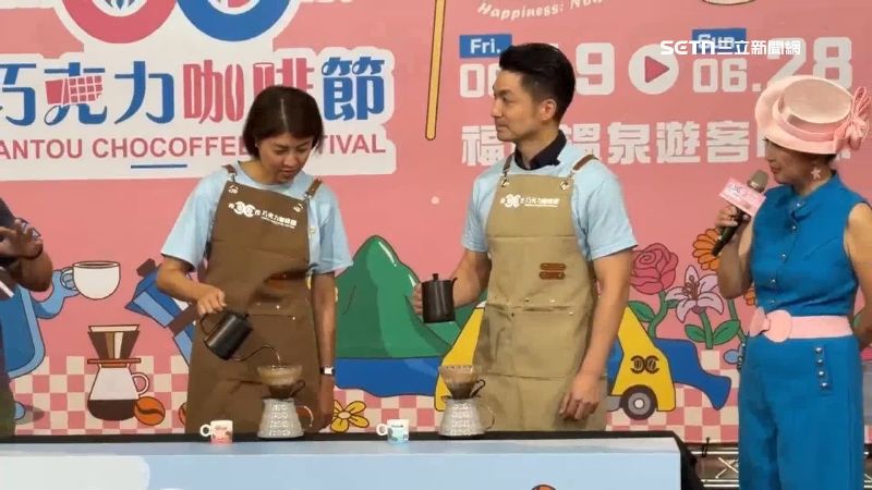 台北市長蔣萬安到南投合體許淑華宣傳咖啡