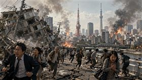 日本地震、東京地震、首都直下地震　（示意圖／AI生成）