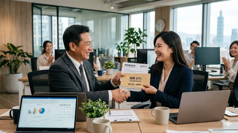 主計總處表示，今年（115年）景氣持續熱絡，截至3月底已有逾3成廠商預計或已調薪。（圖／AI生成圖片）