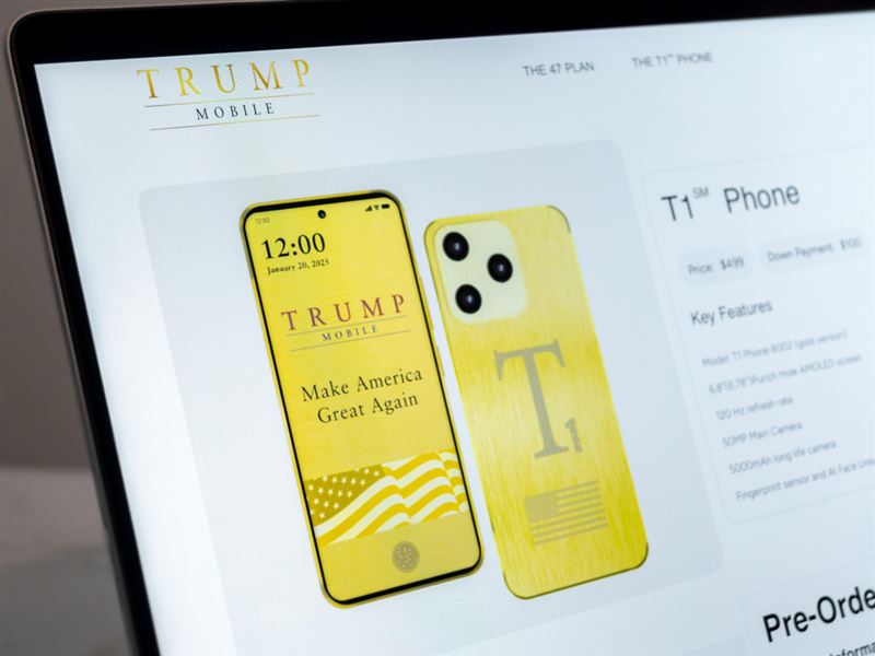 Trump Mobile推出T1 Phone，自亮相以來爭議不斷。（圖／翻攝畫面）