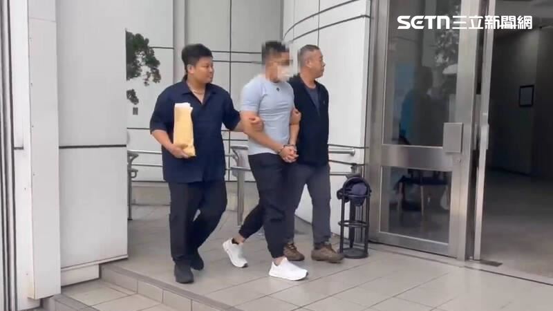 北市宋男在酒店對黃姓友人雙腿連開3槍逃逸，在場的朱姓共犯也被抓。（圖／翻攝畫面）