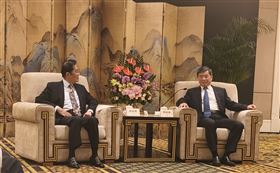 張榮恭12日中午會見福建省委書記周祖翼（圖／國民黨提供）