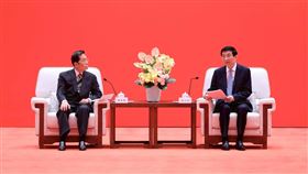 海峽論壇會前中國全國政協主席王滬寧會見國民黨副主席張榮恭一行人（圖／國民黨提供）