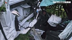 宜蘭市,車禍,自撞,賓士車,5傷,OHCA,阿嬤（圖／翻攝畫面）