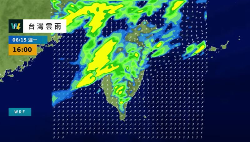 天氣風險表示，今日天氣為陰陣雨或局部雷雨，且偶有較大雨勢發生機會。（圖／翻攝自天氣風險 WeatherRisk臉書）