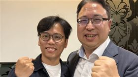 民進黨桃園市議員余信憲（左）、民進黨桃園市長參選人黃世杰（圖／翻攝自余信憲臉書）