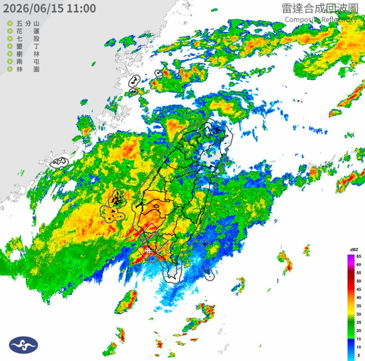 氣象署針對2縣市發布大雷雨即時訊息。（圖／氣象署）