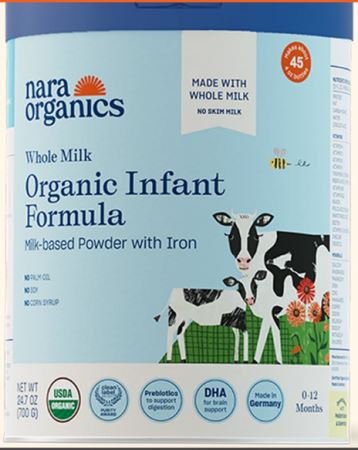 美國食品藥物管理局(FDA)與美國疾病管制與預防中心(CDC)日前發布緊急警報,呼籲民眾立即停止使用Nara Organics Whole Milk嬰幼兒配方奶粉。(圖/翻攝自美國FDA)