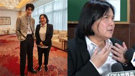 陳玉珍曝光和張凌赫的合照，還抱怨「統戰」被污名化，稱意思是多交朋友（組合圖／陳玉珍辦公室提供、翻攝畫面）
