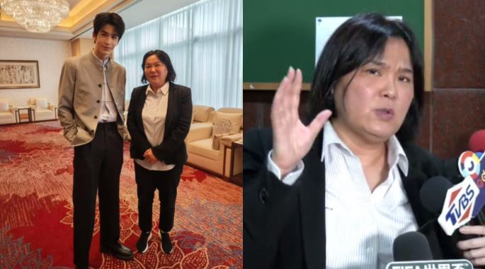 陳玉珍曝光和張凌赫的合照,還抱怨「統戰」被污名化,稱意思是多交朋友(組合圖/陳玉珍辦公室提供、翻攝畫面)