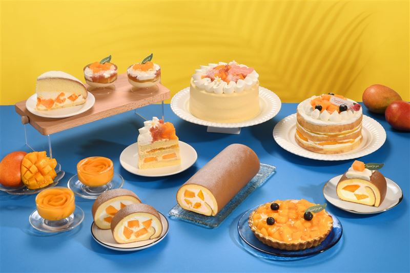 亞尼克「新鮮芒果季」盛夏金黃饗宴開吃,芒果小點繽紛登場。(圖/品牌業者提供)