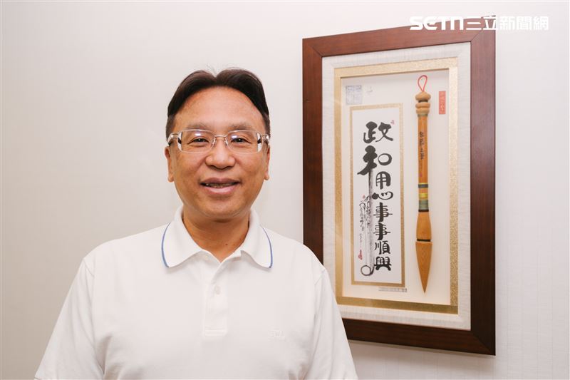 國民黨彰化縣長參選人魏平政接受《三立新聞網》專訪。(圖/記者楊士誼攝影)