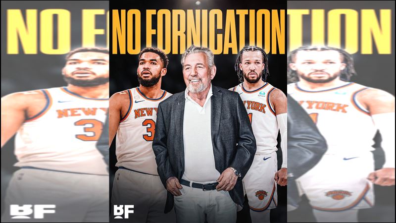 紐約尼克隊老闆杜蘭(James Dolan)。(圖/翻攝自X平台 @bballforever_)