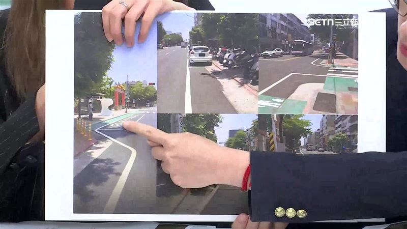 綠色人行標線的設計，遭到檢討