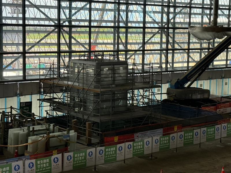 桃機第三航廈主體登機門共有五座。(圖/記者李育道攝影)