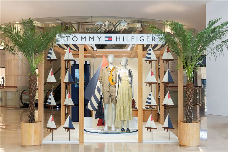TOMMY HILFIGER於台北101購物中心打造「夏日航海假期」期間限定快閃店。(圖/品牌業者提供)