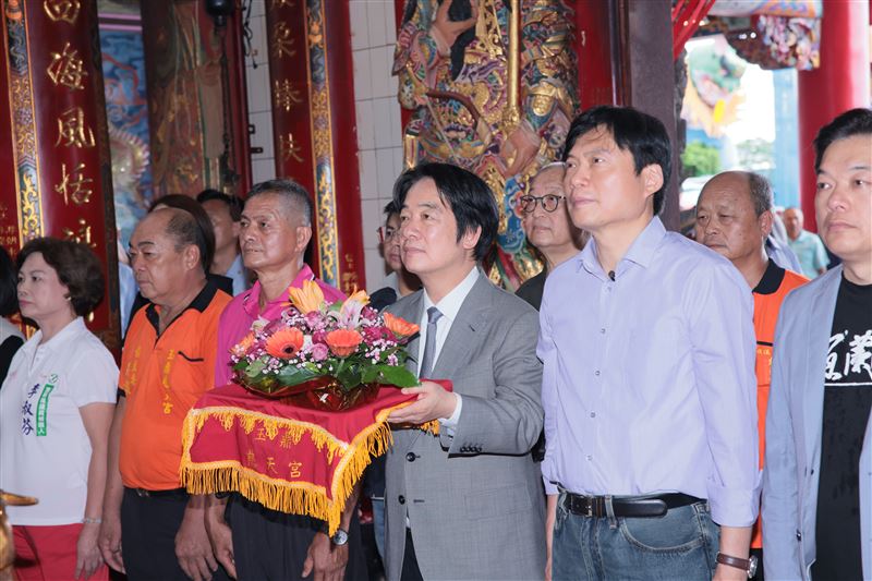 兼任民進黨主席的賴清德總統今(16)日赴宜蘭參香祈福。(圖/民進黨提供)