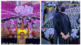 鄭琇月告別式，愛女何以奇（右）。（圖／翻攝畫面）