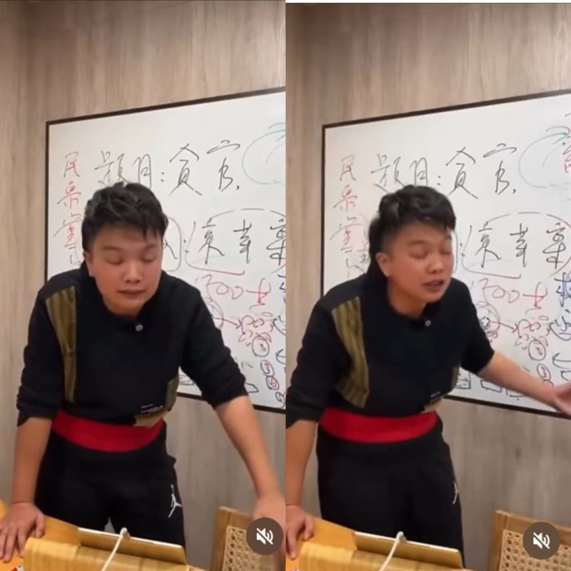 台東玄濟宮主事者鄔女因自稱能通靈外星人且讓信徒當街跪拜,遭外界砲轟為邪教。近日該廟影片再度瘋傳,鄔女在起乩時竟大談政治,聲稱民眾黨與柯文哲遭遇政治迫害,力挺京華城案相關人員,引發網友狠酸其為「邪教草」。(圖/翻攝自Threads)