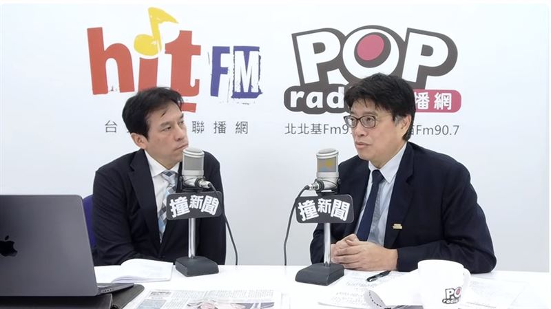 陸委會主委邱垂正今(18)日上午接受《POP撞新聞》廣播節目訪問。(圖/翻攝畫面)