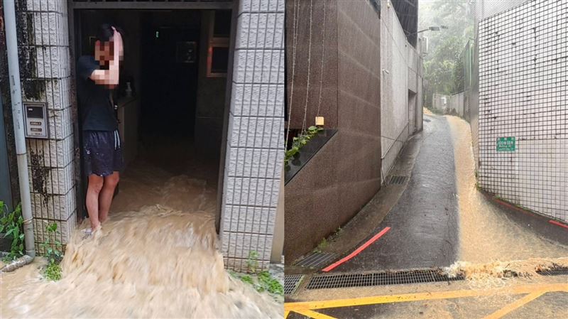 暴雨狂灌信義區民宅!水淹到胸口1男受困