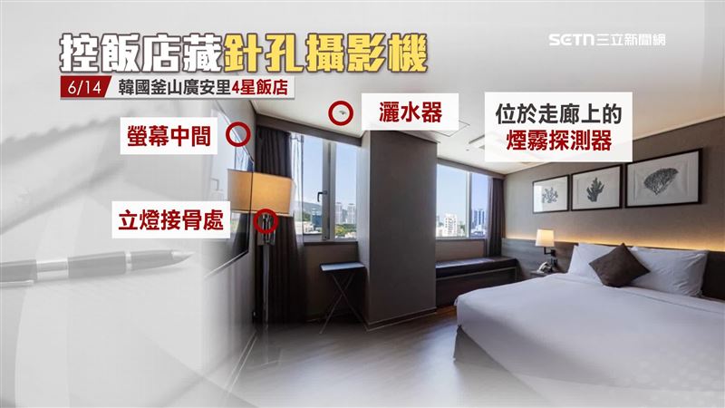 房間、浴室內發現至少6處針孔