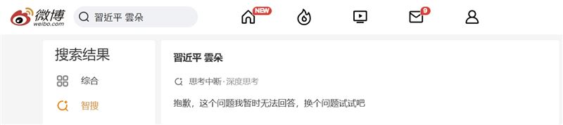 鄭麗文讚習手「柔軟像雲朵」中國也要禁,微博封鎖「雲朵」等關鍵字。(圖/翻攝微博)