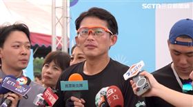 黃國昌今天出席新北市議長盃第十六屆龍舟錦標賽，接受媒體聯訪（圖／翻攝畫面）
