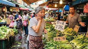 太陽一出更慘！菜根全泡爛　雲林農民急搶收、菜價恐再漲（示意圖／AI生成圖）