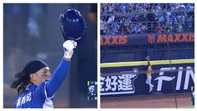 張育成單場第3轟被詹子賢美技沒收。（圖／翻攝自CPBLTV）
