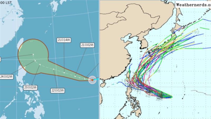 今高溫飆38度 米克拉颱風各國預測路徑曝