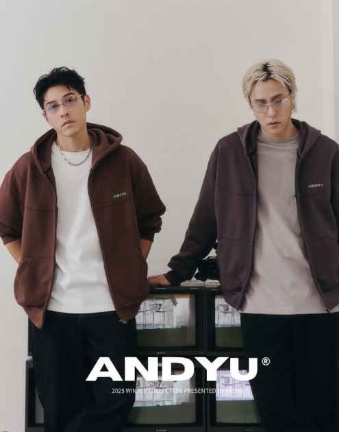 余晉與好友吳岳擎共同創立生活風格品牌「ANDYU」。(圖/翻攝自IG @snxxpz)