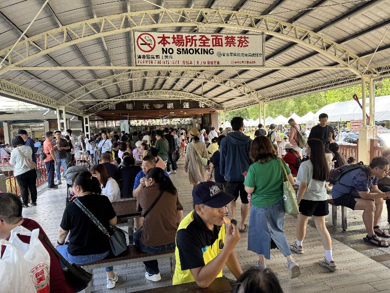端午3天連假開跑後，花蓮縣光復鄉觀光人潮增加，台糖花蓮觀光糖廠20日出現人潮