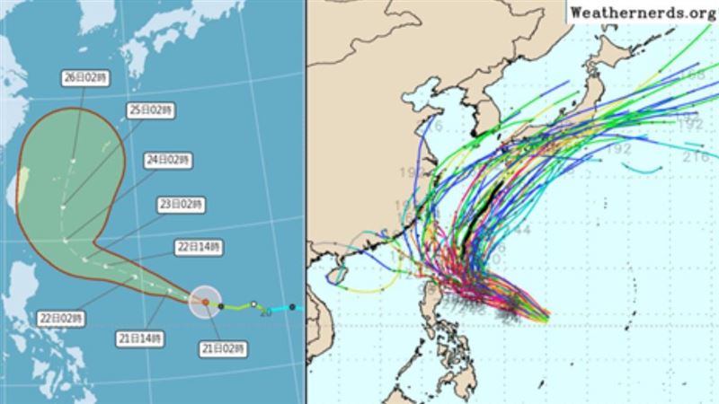 米克拉估明轉中颱 最新「大迴轉路徑」曝