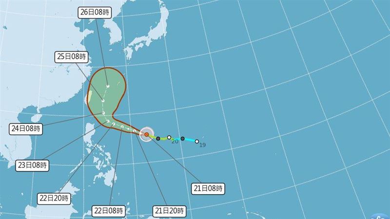 米克拉颱風明天轉中颱 氣象署曝侵台機率