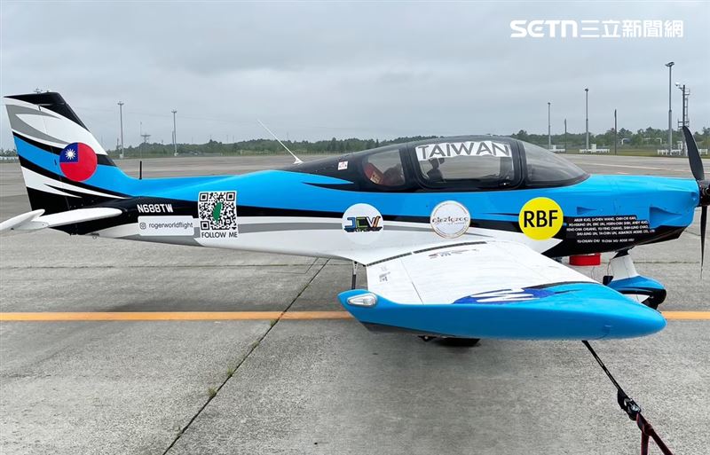 飛行員林睿哲從座機編號N688TW、國旗到艙蓋上的TAIWAN字樣凸顯滿滿的台灣價值。(圖/林睿哲提供)