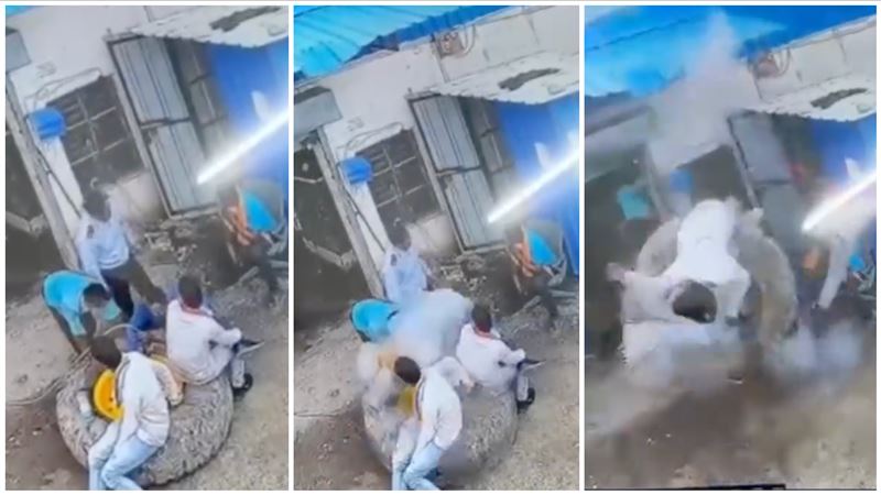 坐「充氣中」輪胎聊天 突氣爆…炸1死3傷