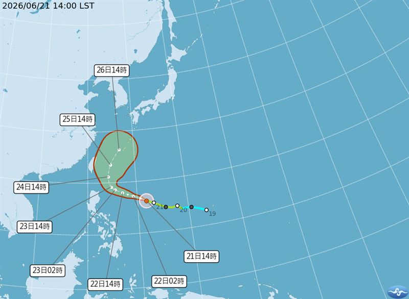 米克拉颱風將在下週影響台灣天氣。(圖/氣象署)