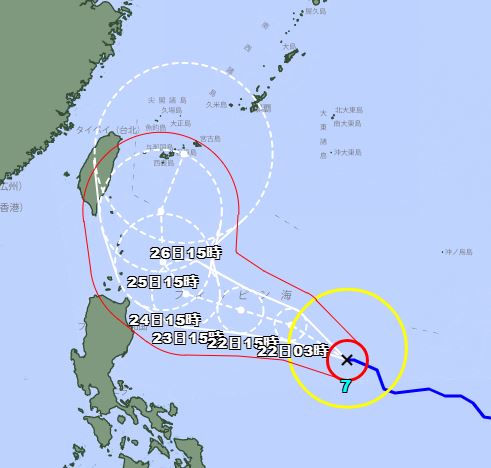 氣象廳預計,米克拉颱風通過高海溫海域將促使其穩定增強。(圖/翻攝自日本氣象廳)