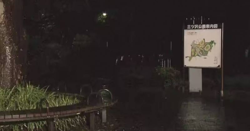 兇嫌犯案後隨即遁入森林步道，警方正調閱監視器釐清案發經過。（圖／翻攝自YouTube＠NHK NEWS）