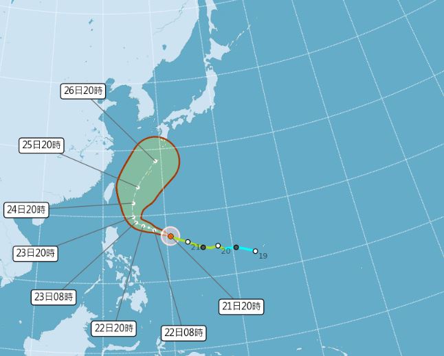 米克拉正式升級中颱。（圖／中央氣象署）