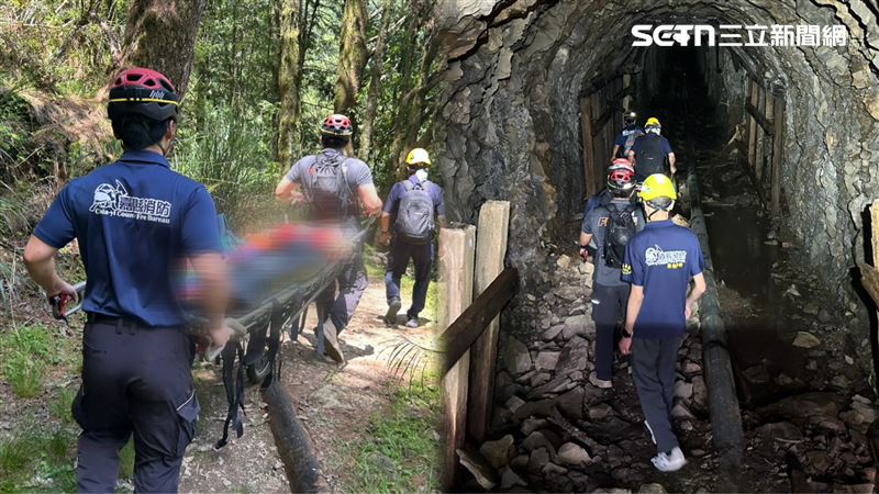 畫面曝!300人團…翁墜谷亡「人力運屍」