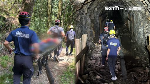 畫面曝！300人團…翁墜谷亡「人力運屍」