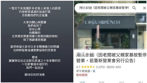 早午餐老闆被家暴暫停營業…警已受理報案