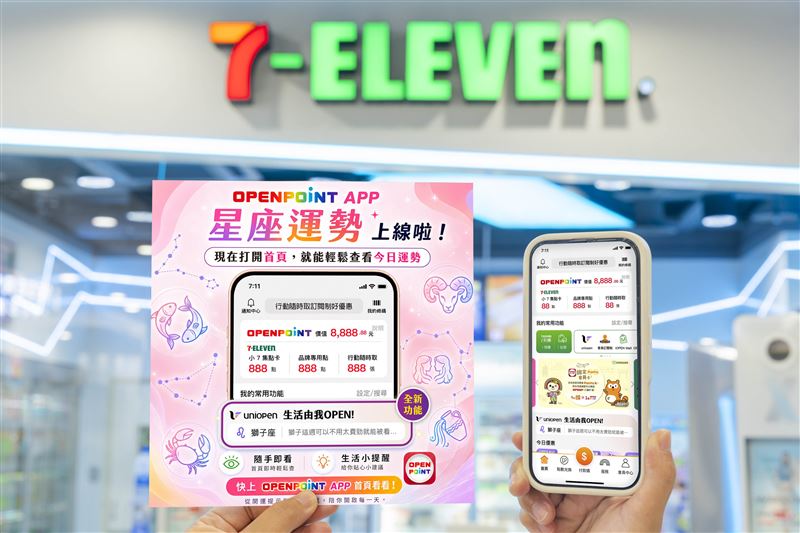 OPENPOINT APP串聯uniopen APP熱門星座運勢服務，由星座專家提供每周星座運勢。（圖／品牌業者提供）