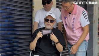 班鐵翔上月27日下午不慎摔傷，導致脛骨、腓骨當場斷裂。（圖／記者鍾昀軒攝影）